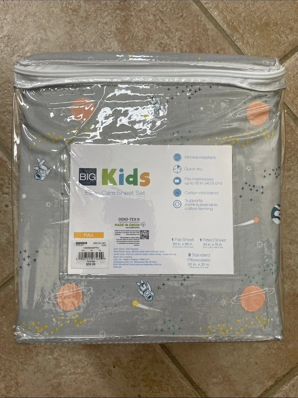 The Big One Kids Space Explorers Easy Care Sheet Set